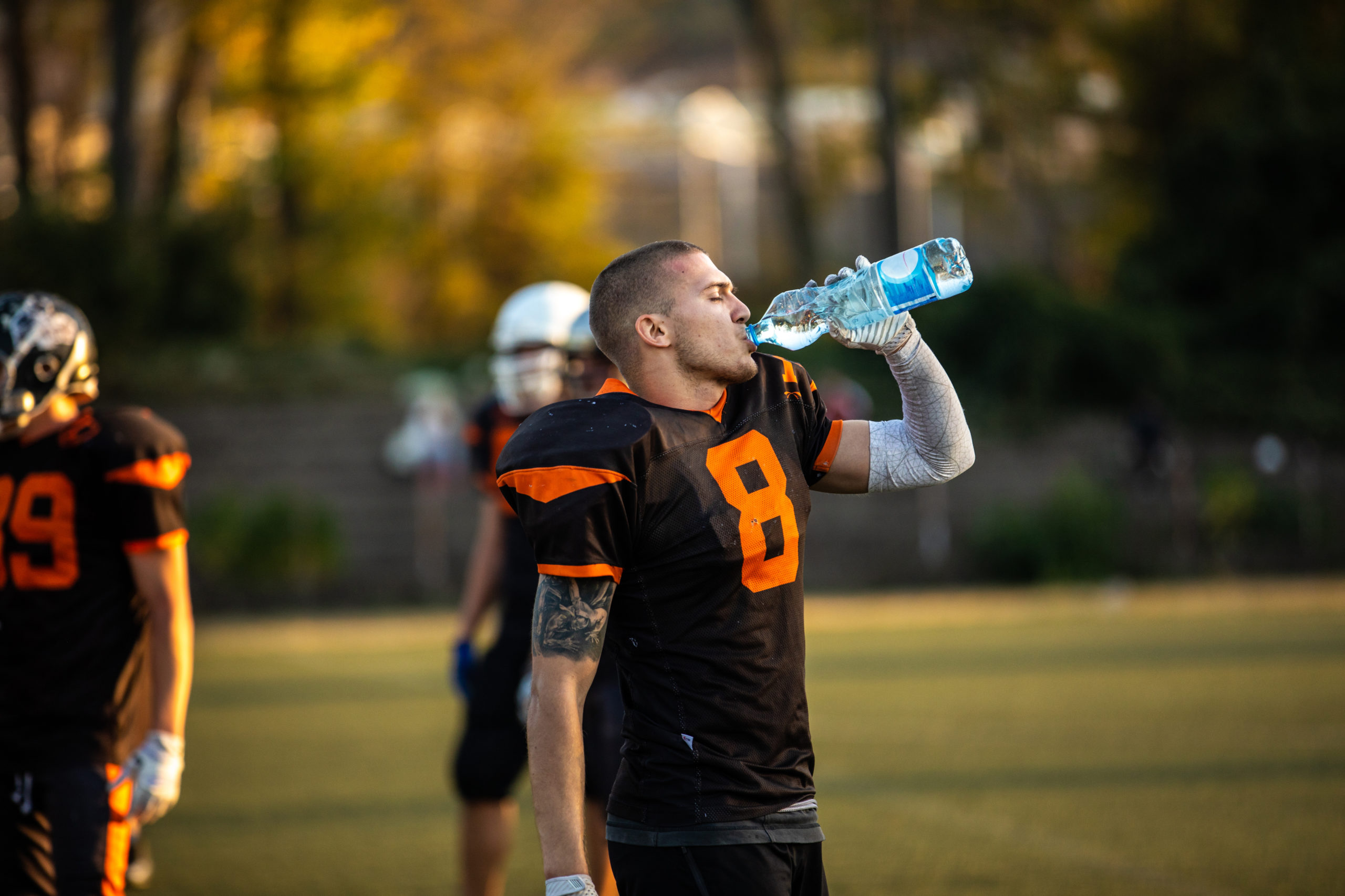 Athlete Drinking Water
